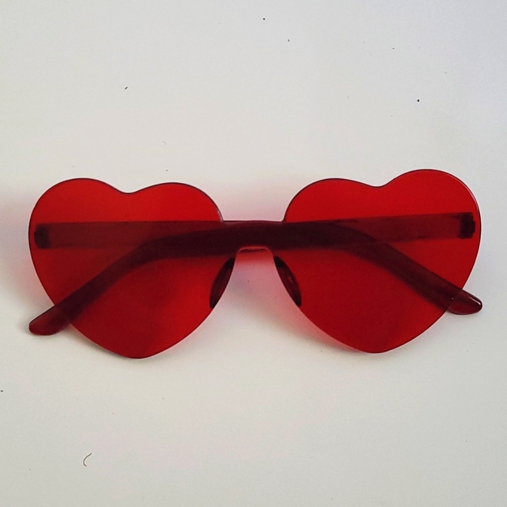 Red Heart Glasses..protect from sun rays